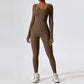 Long-sleeved fitness sports quick-drying jumpsuits