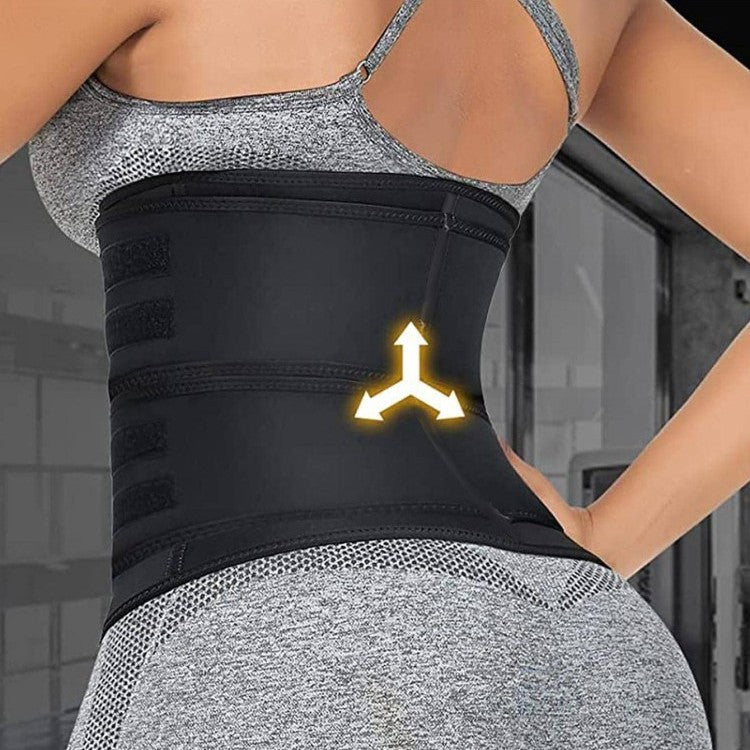 Women's Adjustable Waist Trainer Slimming Belt - Sweat-Enhanced, Zipper Reinforced Body Shaper