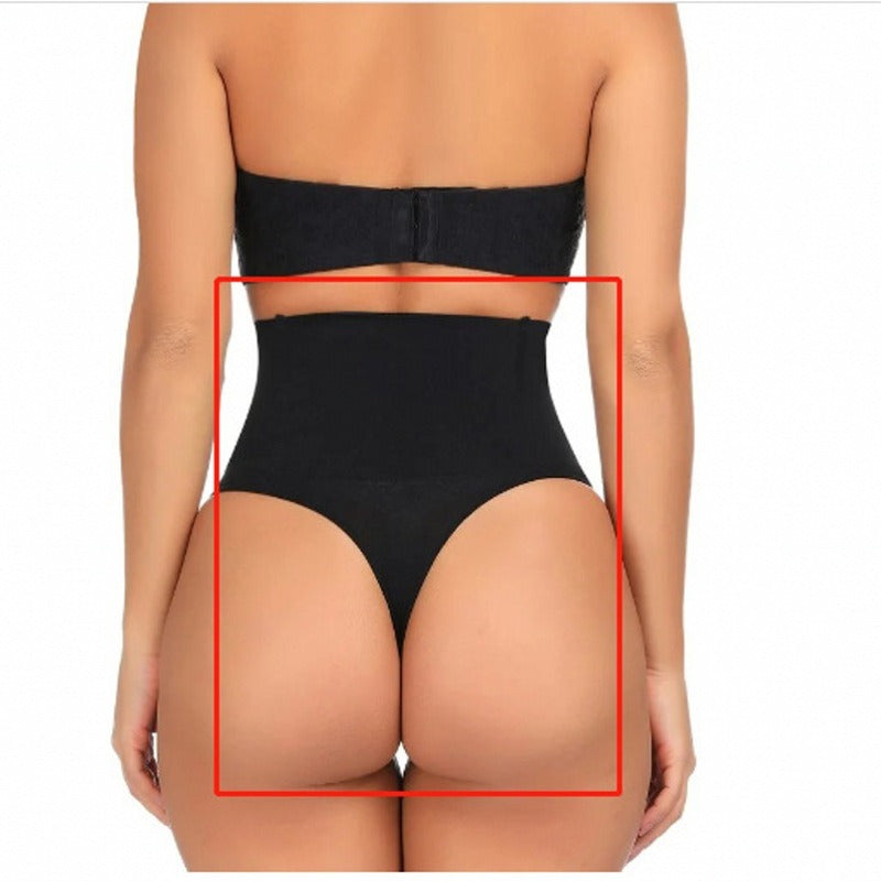 Seamless thong one-piece high waisted compression